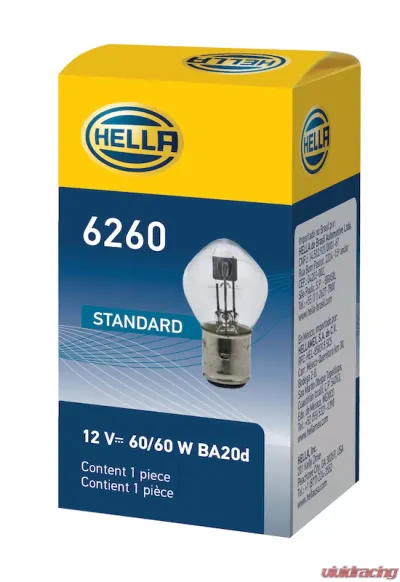 HELLA 6260 Standard Series Incandescent Miniature Light Bulb - 6260