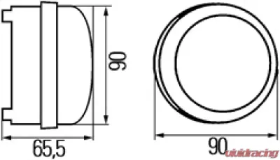 Hella LAMP DRL 90MM LED SAE/ECE RH - 009599121
