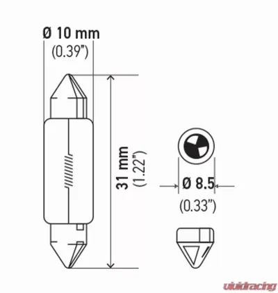 HELLA DE3175TB Standard Series Incandescent Miniature Light Bulb - DE3175TB