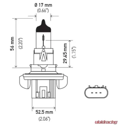 HELLA H13 Standard Series Halogen Light Bulb - H13