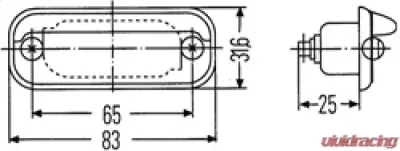 Hella License Plate Light - 001378041