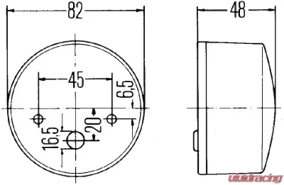 Hella 3185 Amber/White Turn/Side Marker Lamp - 003185031