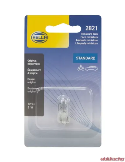 HELLA 2821SB Standard Series Incandescent Miniature Light Bulb - 2821SB