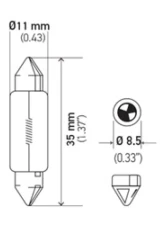 HELLA 6461 Standard Series Incandescent Miniature Light Bulb                                     - 6461 - Image 3