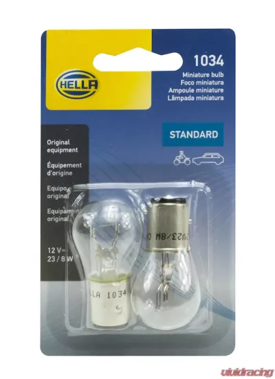 HELLA 1034TB Standard Series Incandescent Miniature Light Bulb - 1034TB