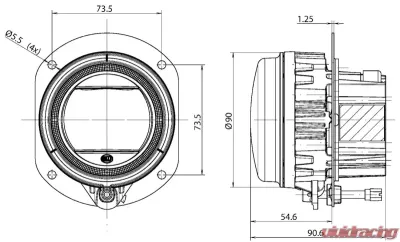 Hella HEADLAMP DE-ZN DRL PO MD12/24        1N0 - 011988011