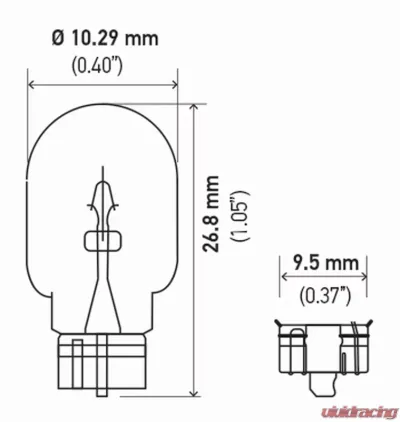 HELLA 2827NATB Standard Series Incandescent Miniature Light Bulb - 2827NATB