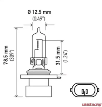 HELLA 9005XS Standard Series Halogen Light Bulb - 9005XS