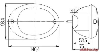 Hella LAMP RVRS 3130 AGROLUNA WHT SURF - 343130041