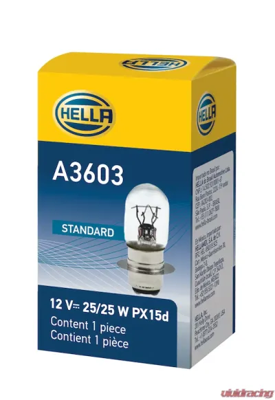 HELLA A3603 Standard Series Incandescent Miniature Light Bulb - A3603