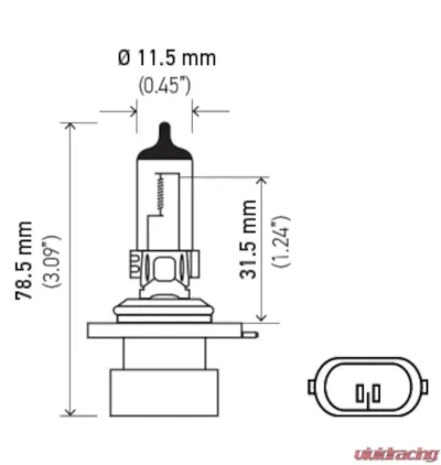 HELLA 9006XS Standard Series Halogen Light Bulb - 9006XS