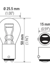 HELLA 7537 Standard Series Incandescent Miniature Light Bulb                                     - 7537 - Image 4