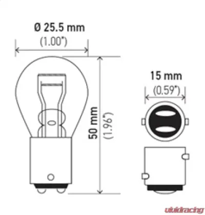 HELLA 7537 Standard Series Incandescent Miniature Light Bulb - 7537