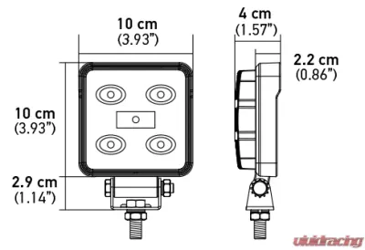 Hella WORKLIGHT VALUEFIT 4SQ ECO LED MV CR - 357107001