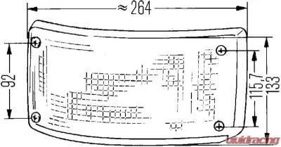 Hella 5603 Wraparound Red Stop/Tail Lamp - 005603137