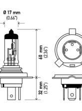 HELLA H4 24V 100/90W High Wattage Series Halogen Light Bulb                                     - H4 24V 100/90W - Image 4