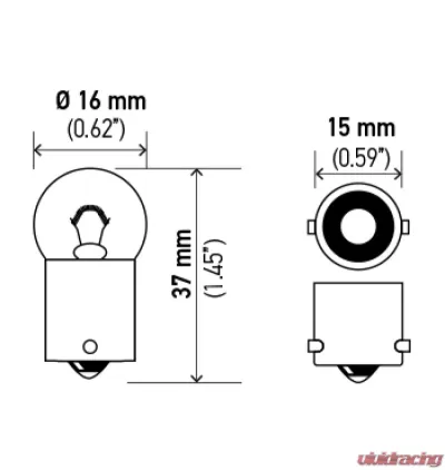 HELLA 57 Standard Series Incandescent Miniature Light Bulb - 57