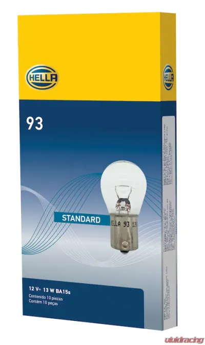 HELLA 93 Standard Series Incandescent Miniature Light Bulb - 93