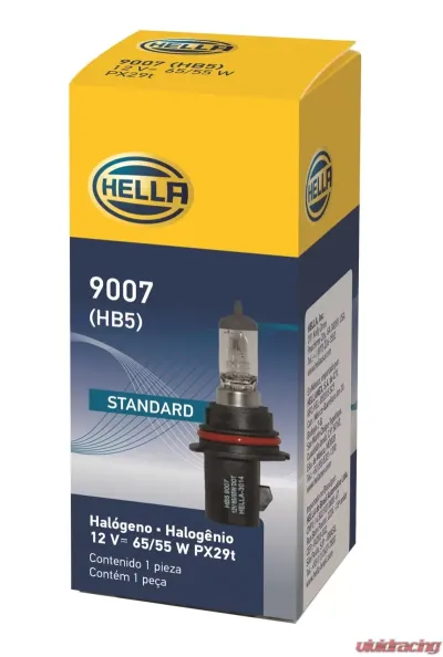 Hella 9007 HB5 12V 65/55W Halogen Bulb PX29t - 9007