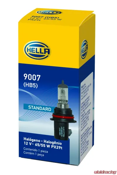 Hella 9007 HB5 12V 65/55W Halogen Bulb PX29t - 9007