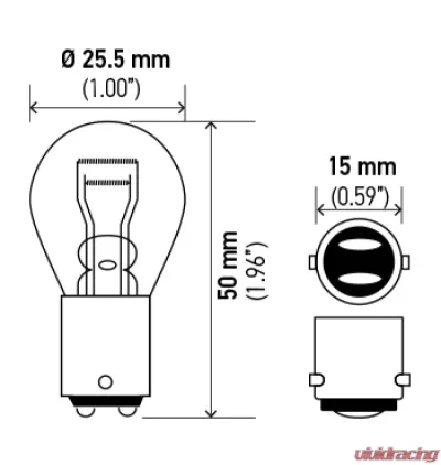 HELLA 1176A Standard Series Incandescent Miniature Light Bulb - 1176A