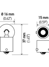HELLA 67TB Standard Series Incandescent Miniature Light Bulb                                     - 67TB - Image 4