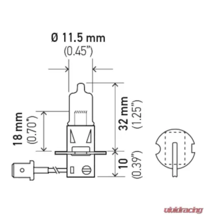 HELLA H3 130W High Wattage Series Halogen Light Bulb - H3 130W