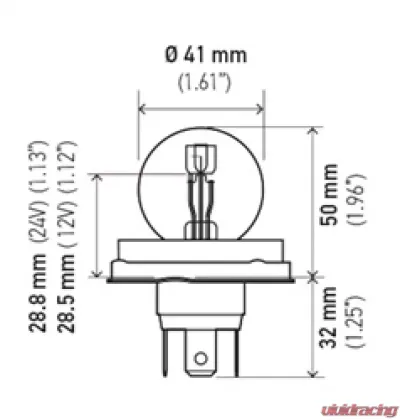 HELLA 7951 Standard Series Incandescent Miniature Light Bulb - 7951
