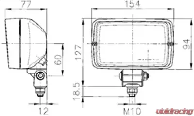 Hella Picador Halogen Work Lamp (CR) - H15522041