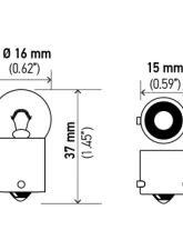 HELLA 57 Standard Series Incandescent Miniature Light Bulb                                     - 57 - Image 8