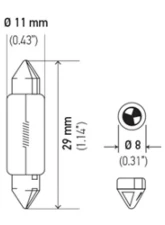 HELLA 6430 Standard Series Incandescent Miniature Light Bulb                                     - 6430 - Image 4
