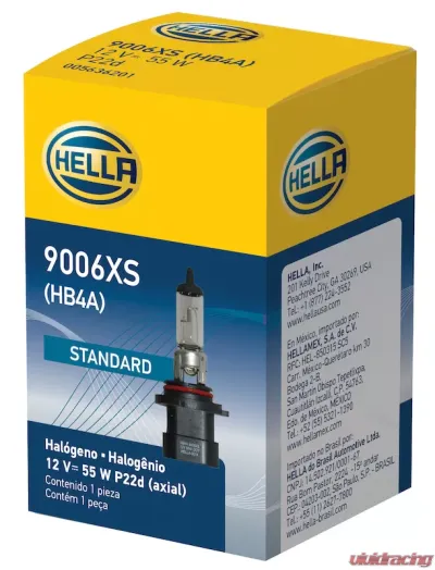 HELLA 9006XS Standard Series Halogen Light Bulb - 9006XS