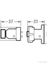 Hella 3-Pole Plug and Socket                                     - 002807801 - Image 3