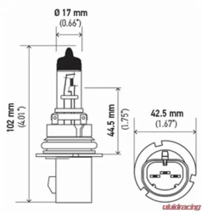 HELLA 9007LL Long Life Series Halogen Light Bulb - 9007LL