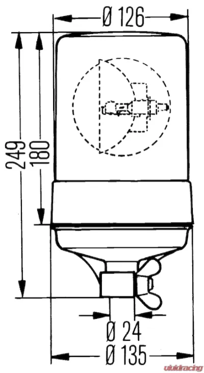 Hella Rotating Beacon, 24 V, H1 - 004957111
