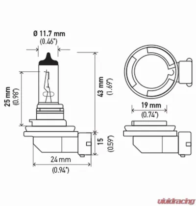 HELLA H8SB Standard Series Halogen Light Bulb - H8SB