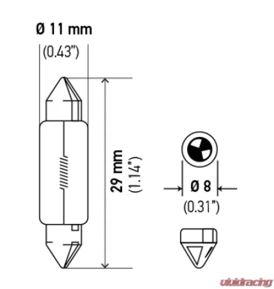 HELLA 6428 Standard Series Incandescent Miniature Light Bulb - 6428