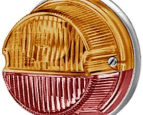 Hella 1259 Amber/Red Turn/Tail Lamp with Chrome Base