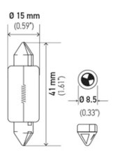 HELLA 6480 Standard Series Incandescent Miniature Light Bulb                                     - 6480 - Image 4