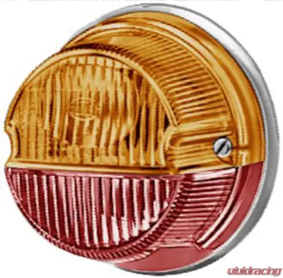 Hella 1259 Amber/Red Turn/Tail Lamp with Chrome Base - 001259261