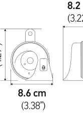 Hella HORN KIT BX BLK TRUMPET 12V FORD                                     - 011225921 - Image 8