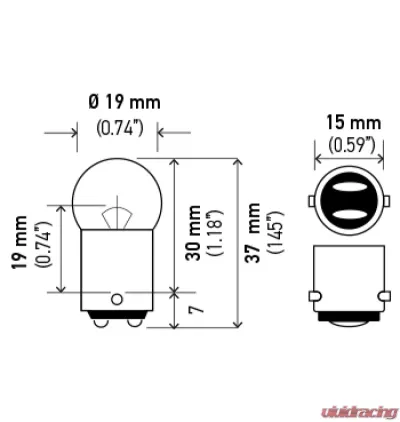HELLA 90 Standard Series Incandescent Miniature Light Bulb - 90