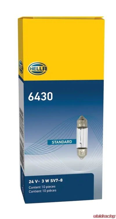 HELLA 6430 Standard Series Incandescent Miniature Light Bulb - 6430
