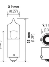 HELLA H20W Standard Series Halogen Miniature Light Bulb                                     - H20W - Image 6