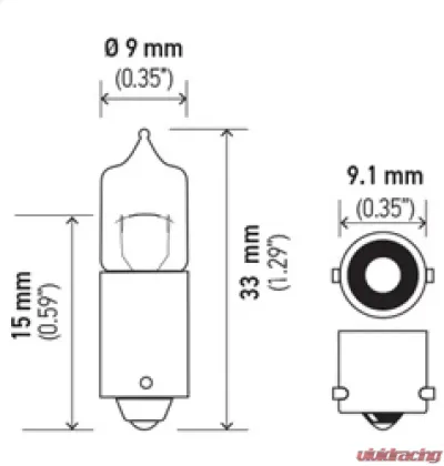 HELLA H20W Standard Series Halogen Miniature Light Bulb - H20W