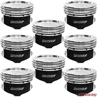 Manley 3.550" - 3.700" Dish | Flat Top | Dome Custom Piston Set of 8 Ford 4.6L | 5.0L | 5.4L | 5.8L - 488000-8