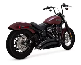Vance & Hines Big Radius 2-Into-2 Black PCX Full System Exhaust Harley Davidson Softail Heritage | Street Bob 2018-2023