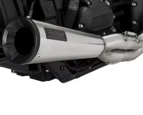Vance & Hines Stainless 2 Into 1 Upsweep PCX Full System Exhaust Brushed Harley Davidson Softail Heritage | Street Bob 2018-2023