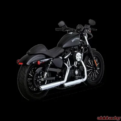 Vance & Hines Twin Slash 3" PCX Slip-On Exhaust Chrome Harley Davidson Sportster 2014-2022 - 16361