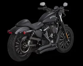 Vance & Hines Big Radius 2 Into 2 Black PCX Full System Exhaust Harley Davidson Sportster 2014-2022